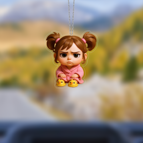 Araba Ayna S�s�, Araba S�s�, �anta Aksesuar� - Sempatik K�z - Pleksi Malzeme, UV Bask�l� - 004