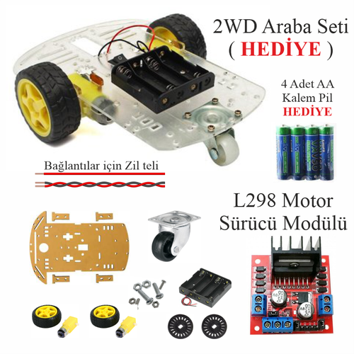Arduino ile Uyumlu Ba�lang�� Seti UNO R3 ( CH340 ) 107 Par�a 344 Adet