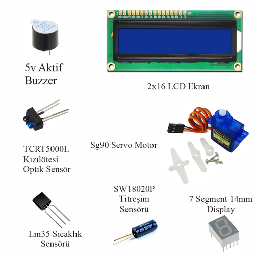 Arduino ile Uyumlu UNO R3 ( CH340G ) Ekonomik Set 80 Par�a 301 Adet