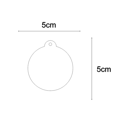 Pleksi Daire Kulplu Anahtarl�k Bask�s�z �effaf Kal�nl�k 3mm