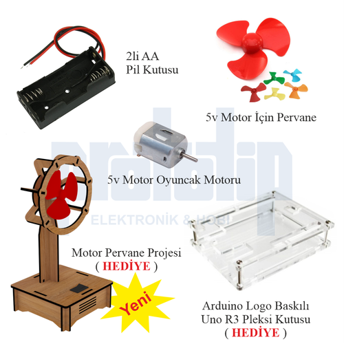 Arduino ile Uyumlu Ba�lang�� Seti UNO R3 ( CH340 ) Okul 42 Par�a 170 Adet