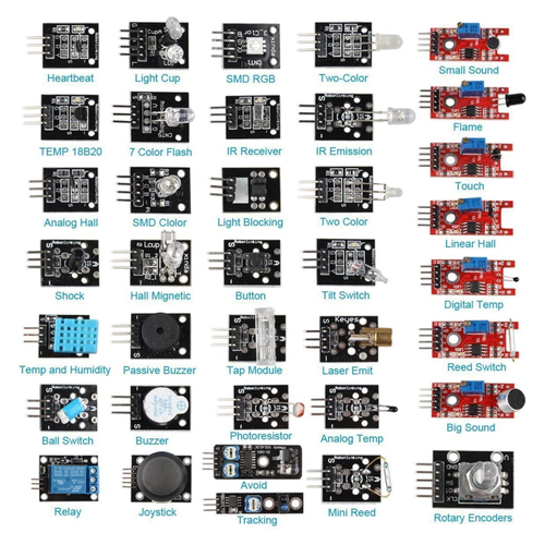 Arduino ile Uyumlu Sens�r Mod�l� Kiti Seti 37 �e�it (37-in-1)