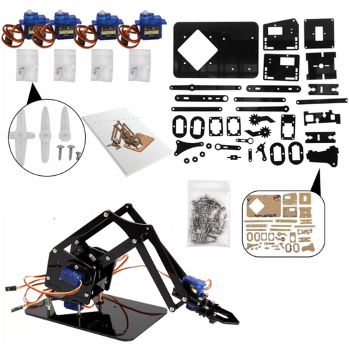 Arduino ile Uyumlu Robot Kol Par�alar� 35 Par�a Tam Set ( Lazer Kesim )