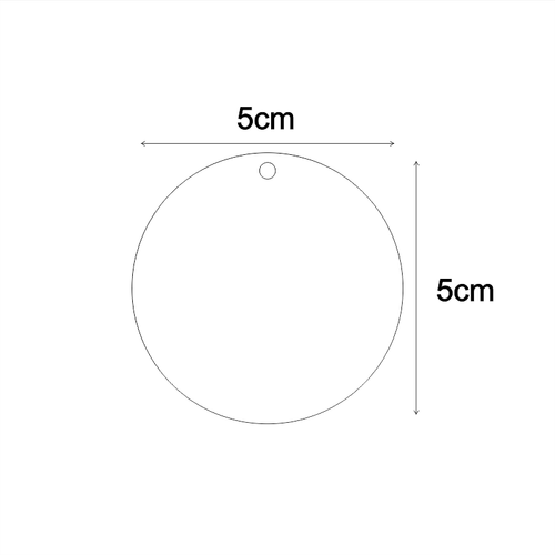 Pleksi Daire Anahtarl�k Haz�r Bask�s�z �effaf Kal�nl�k 3mm