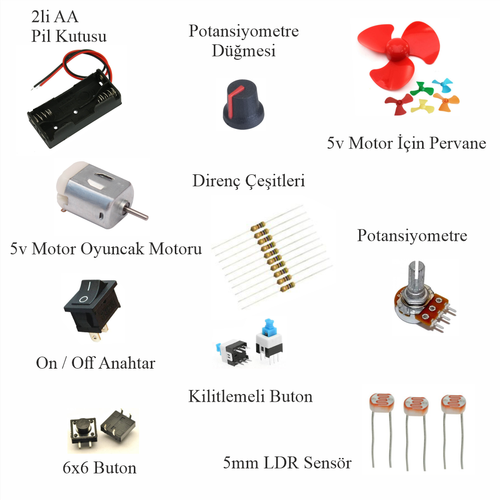 Arduino ile Uyumlu UNO R3 ( CH340G ) Ekonomik Set 80 Par�a 301 Adet