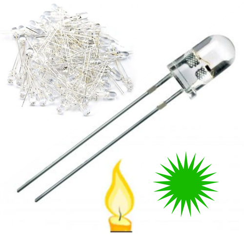 5mm Mum Led Titrek Ye�il 10 Adet