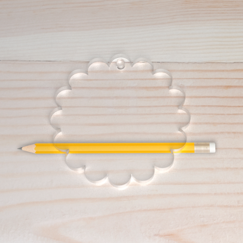 Pleksi Bulut Anahtarl�k Haz�r Bask�s�z �effaf Kal�nl�k 3mm