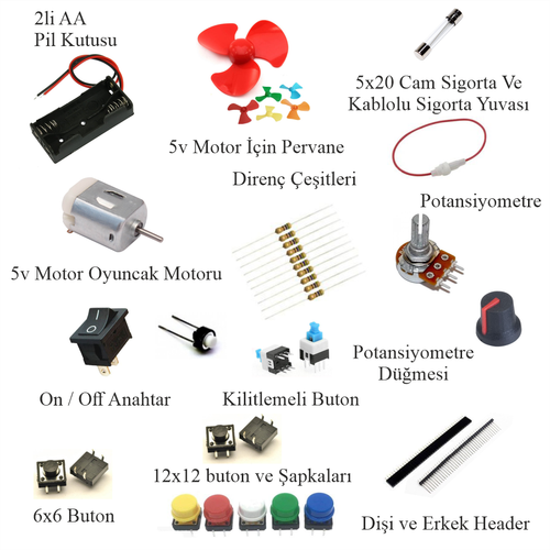 Arduino ile Uyumlu Set �leri D�zey UNO R3 bol �e�it sens�r ve modul ( CH340 ) Toplam: 344 Par�a