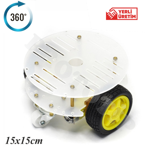 Arduino ile Uyumlu 2WD Yuvarlak Robot Araba Platform �ift Katl�