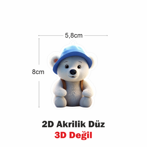 Araba Ayna S�s�, Araba S�s�, �anta Aksesuar� - Turist Ay� - Pleksi Malzeme, UV Bask�l� - 010