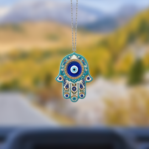 Araba Ayna S�s�, Araba S�s�, �anta Aksesuar� - Fatma Ana Eli - Pleksi Malzeme, UV Bask�l� - 047