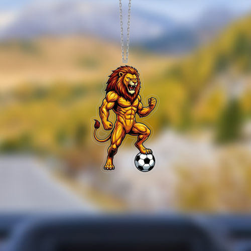 Araba Ayna S�s�, Araba S�s�, �anta Aksesuar� - Aslan 1 - Pleksi Malzeme, UV Bask�l� - 040