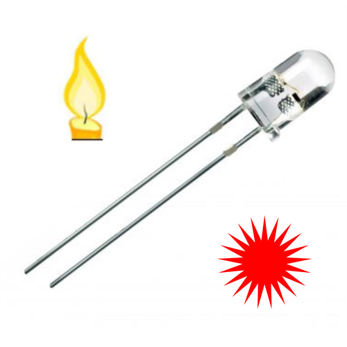 5mm Mum Led Titrek K�rm�z� 5 Adet