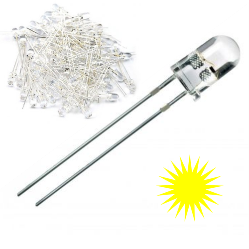 5mm �effaf Sar� Led 10 Adet