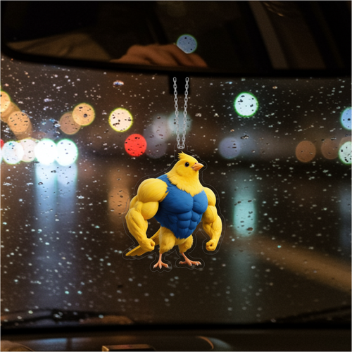 Araba Ayna S�s�, Araba S�s�, �anta Aksesuar� - Kanarya - Pleksi Malzeme, UV Bask�l� - 025