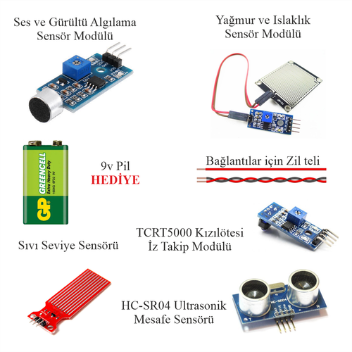Arduino ile Uyumlu Set �leri D�zey UNO R3 bol �e�it sens�r ve modul ( CH340 ) Toplam: 344 Par�a