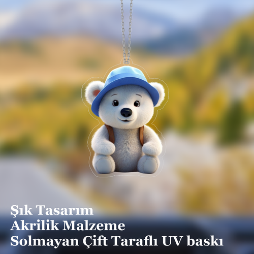 Araba Ayna S�s�, Araba S�s�, �anta Aksesuar� - Turist Ay� - Pleksi Malzeme, UV Bask�l� - 010