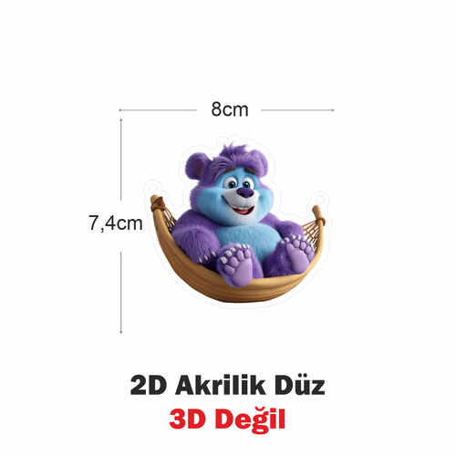 Araba Ayna S�s�, Araba S�s�, �anta Aksesuar� - Sallanan Ay� - Pleksi Malzeme, UV Bask�l� - 018