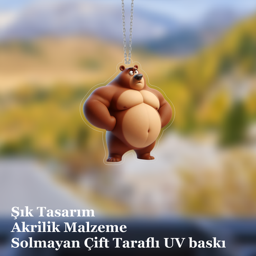 Araba Ayna S�s�, Araba S�s�, �anta Aksesuar� - �i�ko ay� - Pleksi Malzeme, UV Bask�l� - 024