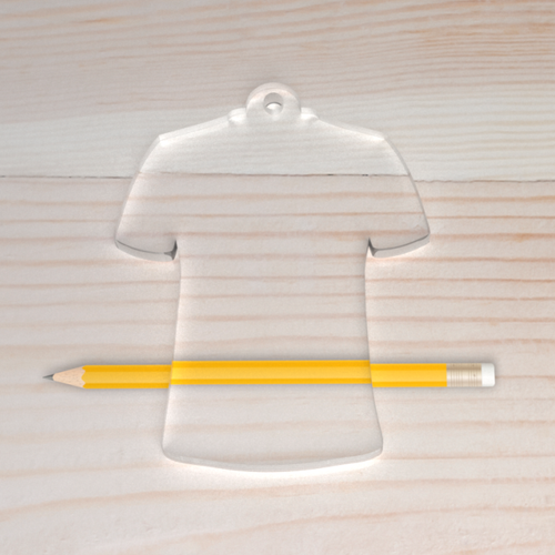 Pleksi Ti��rt / Forma Anahtarl�k Haz�r Bask�s�z �effaf 5,2x4cm - Kal�nl�k 3mm