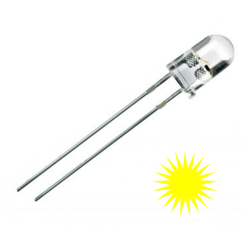 5mm �effaf Sar� Led 5 Adet