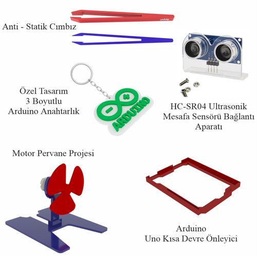 Arduino ile Uyumlu Ba�lang�� seti UNO R3 Turbo Black V3. 112 Par�a 359 Adet