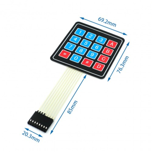 Arduino ile Uyumlu PIC ARM 4x4 membran Keypad Tu� Tak�m�
