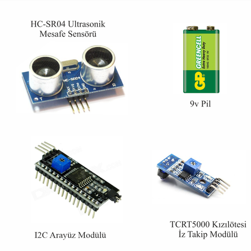 Arduino ile Uyumlu Ba�lang�� Seti Uno R3 Black Mamba Set 94 Par�a 327 Adet