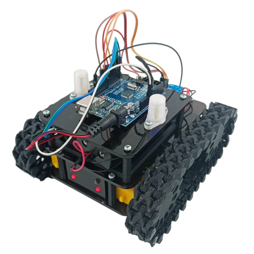 Arduino ile Uyumlu 4WD Paletli Arazi Arac� Black Mamba Uzaktan Kontrol Full Monteli