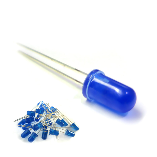 5mm Mat ( Diffused ) Mavi Led 10 Adet