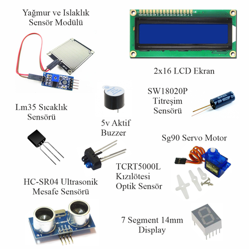 Arduino ile Uyumlu Ba�lang�� Seti UNO R3 Kodlamaya Giri� 80 Par�a 281 Adet