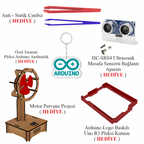 Arduino ile Uyumlu Ba�lang�� Seti UNO R3 Kodlamaya Giri� 80 Par�a 281 Adet