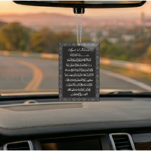 Araba Ayna S�s�, Ayetel K�rsi ve Nazar - Pleksi Malzeme, UV Bask�l� - 048