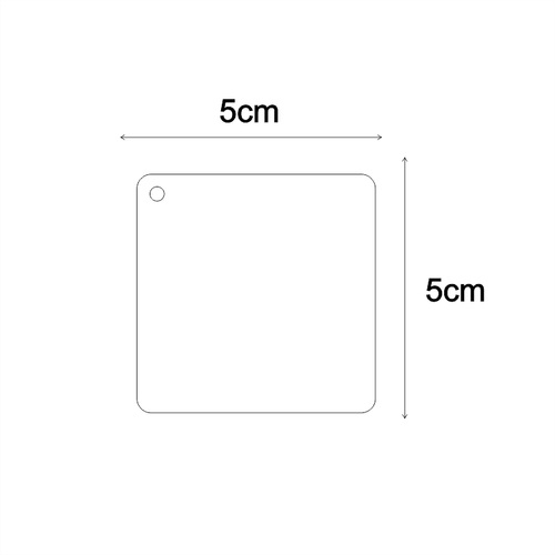 Pleksi Kare Anahtarl�k Haz�r Bask�s�z �effaf Kal�nl�k 3mm