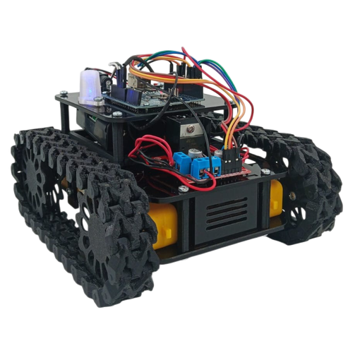 Arduino ile Uyumlu 4WD Paletli Arazi Arac� Black Mamba Uzaktan Kontrol Full Monteli