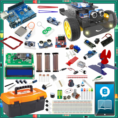 Arduino ile Uyumlu Ba�lang�� Seti UNO R3 CH340 -Turbo Black V3. 107 Par�a 349 Adet