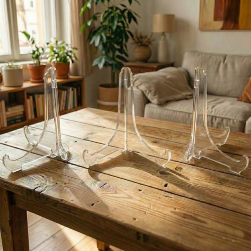 �effaf Pleksi Stand Dekoratif Tabakl�k 53x60mm Te�ir Aya�� �r�n Sunum Stand� - 1 Adet