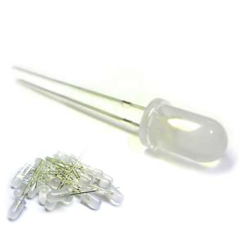 5mm Mat ( Diffused ) Beyaz Led 10 Adet