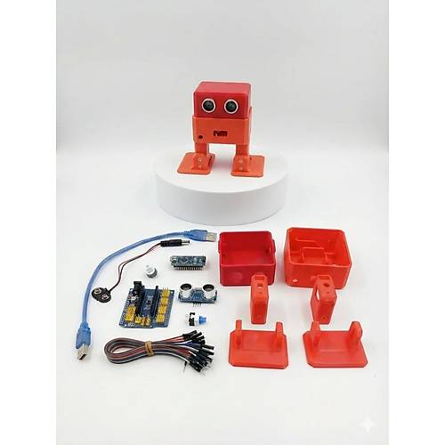 Arduino ile Uyumlu Otto Robot Seti - 3D G�vde ve T�m Elektronik Bile�enler Dahil