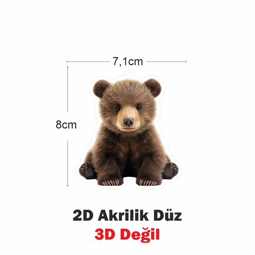 Araba Ayna S�s�, Araba S�s�, �anta Aksesuar� - Yavru Ay� - Pleksi Malzeme, UV Bask�l� - 013