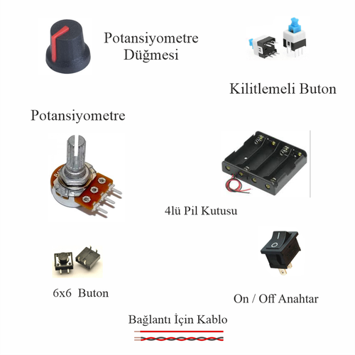 Arduino ile Uyumlu Ba�lang�� Seti Uno R3 S�per �deal Set 92 Par�a 317 Adet