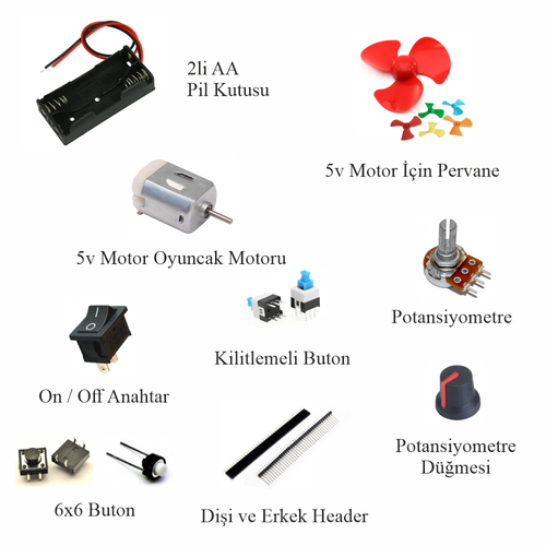 Arduino ile Uyumlu Ba�lang�� Seti UNO R3 B�y�k F�rsat 93 Par�a 312 Adet