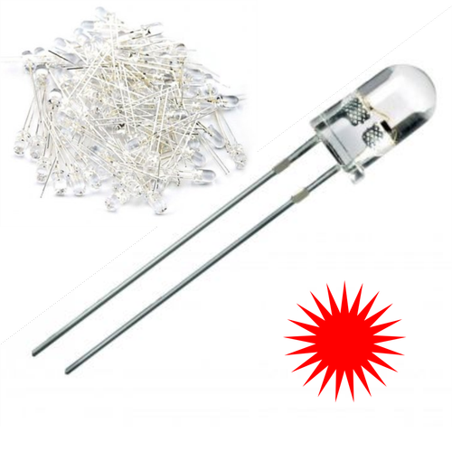 5mm �effaf K�rm�z� Led 10 Adet