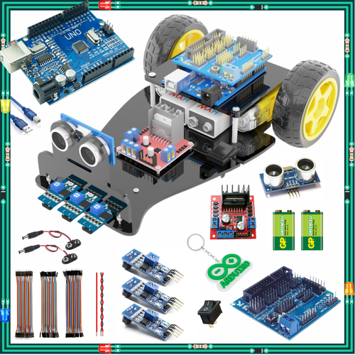 Arduino ile Uyumlu 2WD Follower �izgi �zleyen Araba Full Set