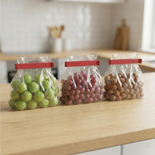 Po�et Kapatma Mandal� - Kilitli G�da Klipsi - Uzun �m�rl� 6 Adet Beyaz