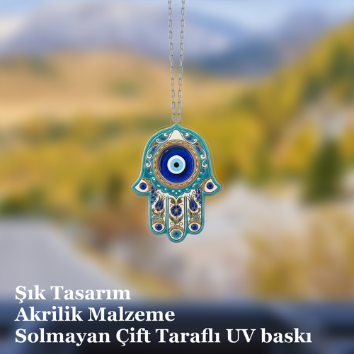 Araba Ayna S�s�, Araba S�s�, �anta Aksesuar� - Fatma Ana Eli - Pleksi Malzeme, UV Bask�l� - 047