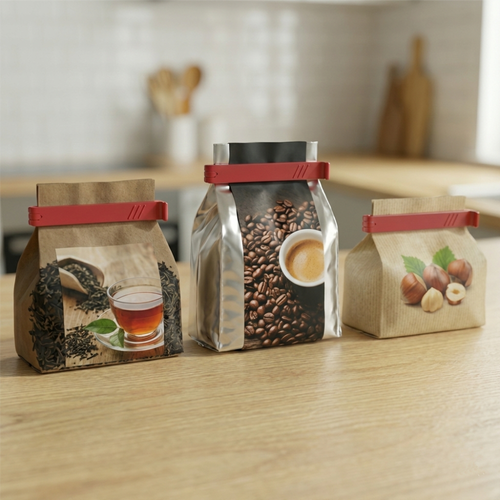 Po�et Kapatma Mandal� - Kilitli G�da Klipsi - Uzun �m�rl� 6 Adet Beyaz