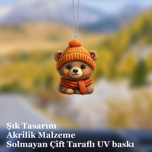 Araba Ayna S�s�, Araba S�s�, �anta Aksesuar� - K�� Geldi - Pleksi Malzeme, UV Bask�l� - 019