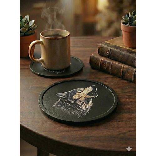 Kurt Fig�rl� Modern Tasar�m 6'l� Bardak Altl��� Seti