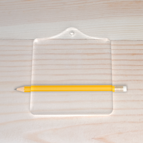 Pleksi Kare Kulplu Anahtarl�k Haz�r Bask�s�z �effaf Kal�nl�k 3mm